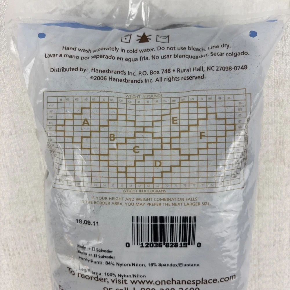 Hanes Absolutely Ultra Sheer Control Top RT 3043 Size F Barely Black 74 3 Pack‎